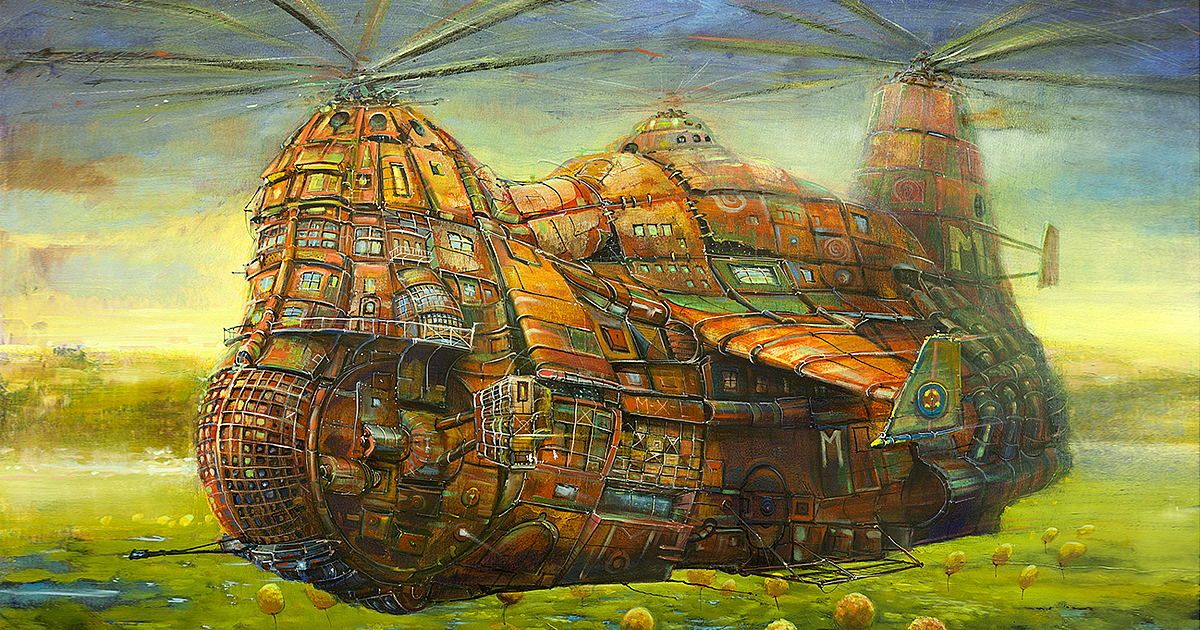 1200x630 Otherworldly Vehicles In Oil Paintings By Lithuanian Artist - An Oil Painting