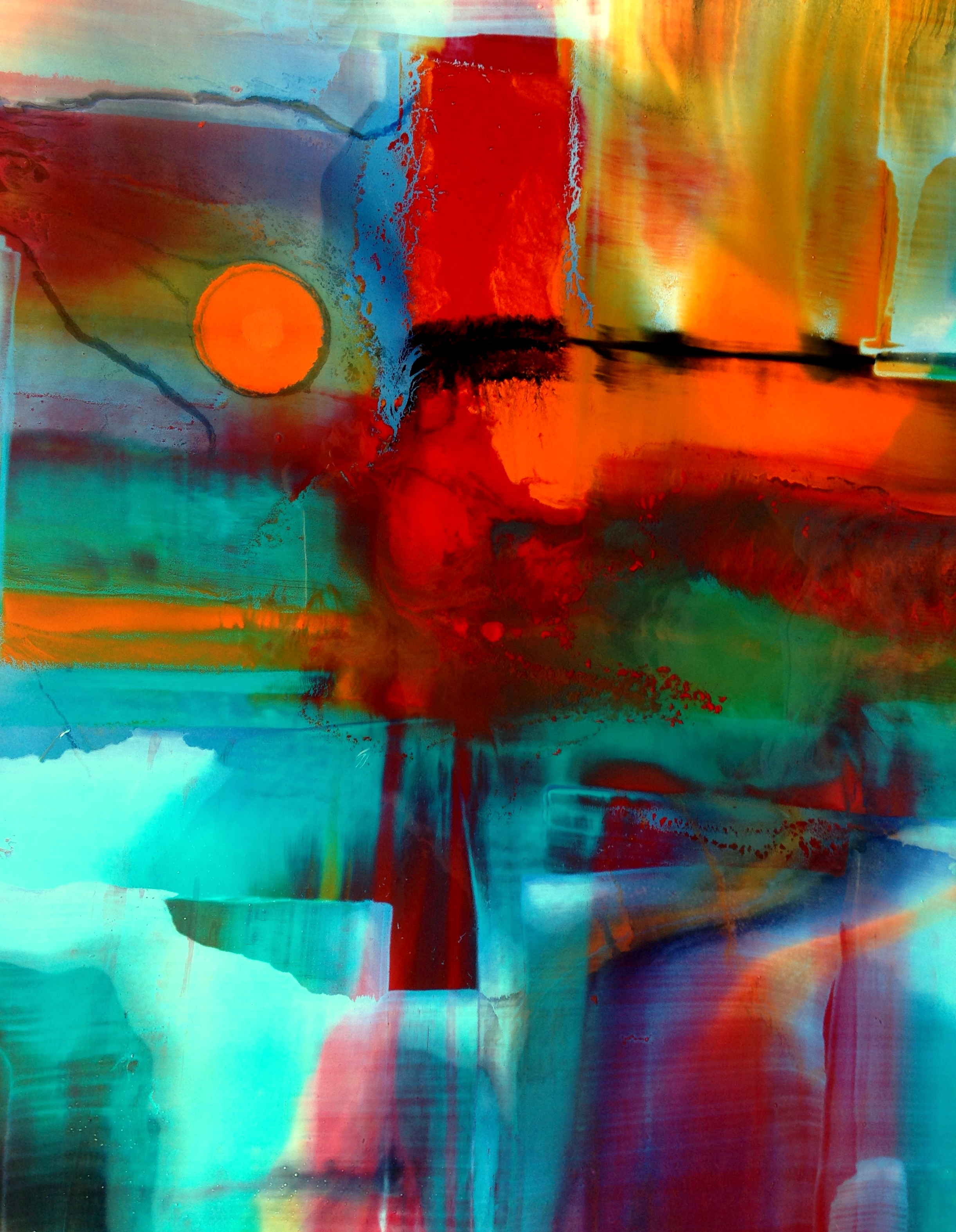 2443x3146 Colour Sunset Oil Painting Nora Doherty Original Art - An Oil Painting