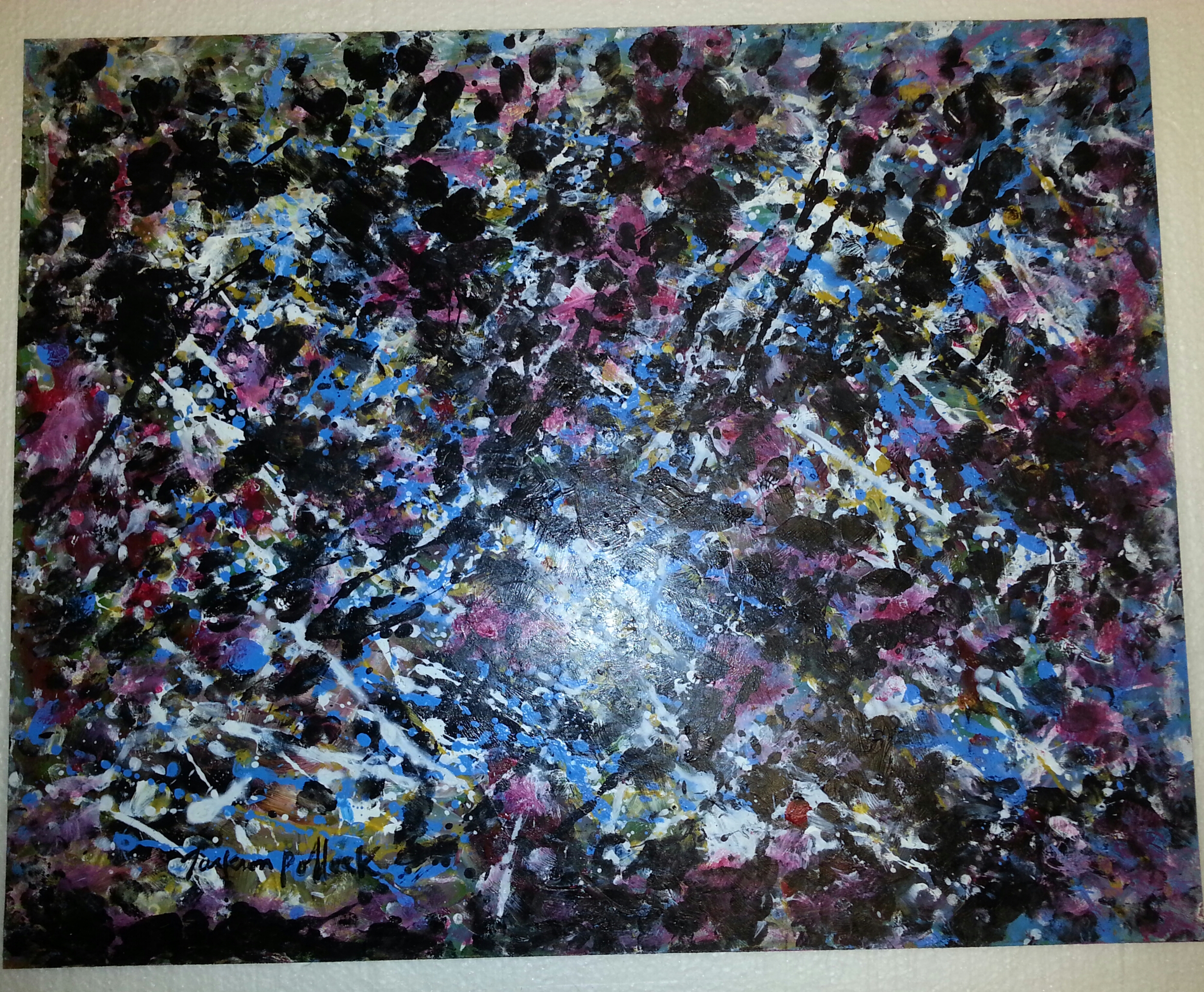 2463x2030 Jackson Pollock Original Signed Painting For Sale - An Original Pollock Painting
