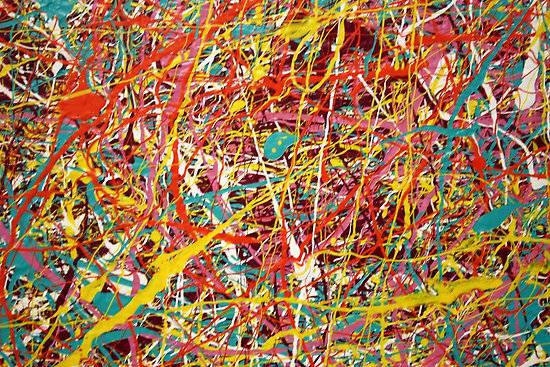 550x367 Modern Abstract Jackson Pollock Painting Original Art Titled - An Original Pollock Painting