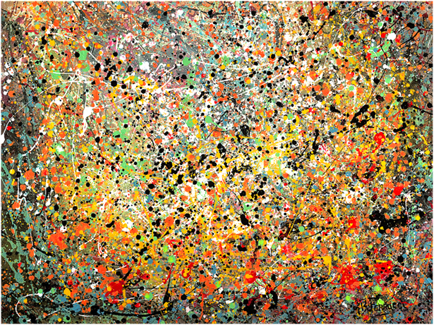 615x461 After The Rain Drip Painting Original Art Inspired By Jackson - An Original Pollock Painting