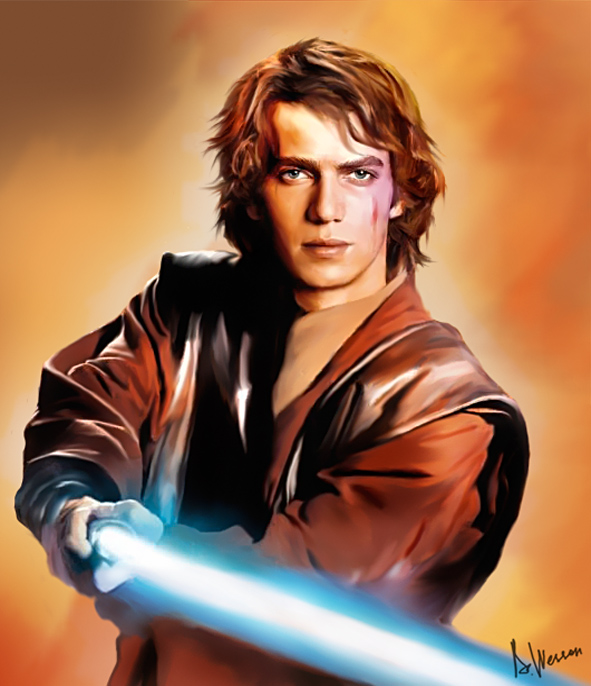 591x686 Anakin Skywalker By Dominiquewesson - Anakin Skywalker Painting