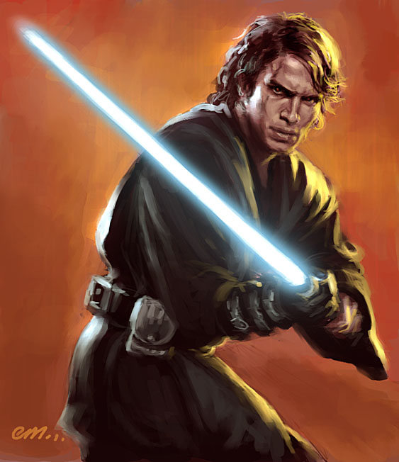 563x652 Force Champions I Have Huge Nerd Problems - Anakin Skywalker Painting