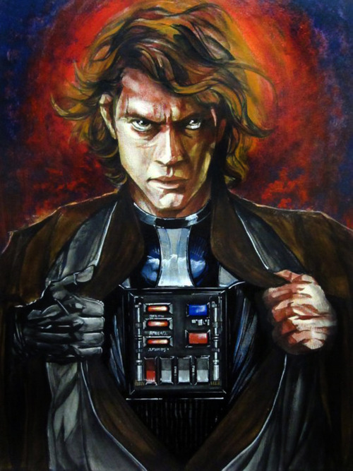 500x667 The Bad Dreams Room Anakin Skywalkerdarth Vader Art - Anakin Skywalker Painting