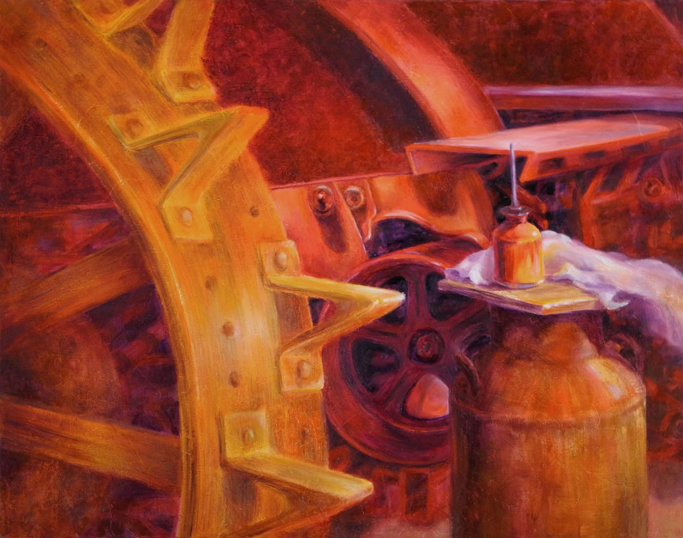 1400x1103 This Oil Painting ( Homage Howard ) Is An Excellent Use - Analogous Colors Painting