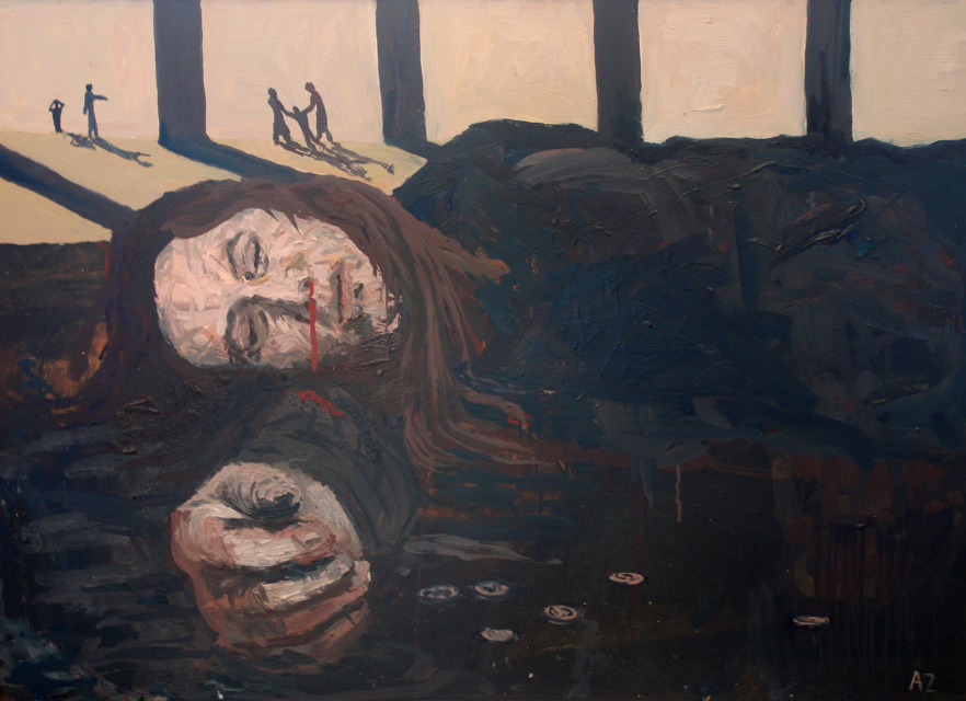 882x640 Aaron Moore Religious Narratives - Ananias And Sapphira Painting