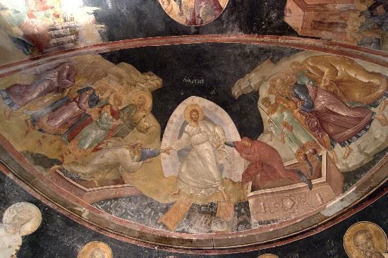 550x366 Late Byzantine - Anastasis Painting