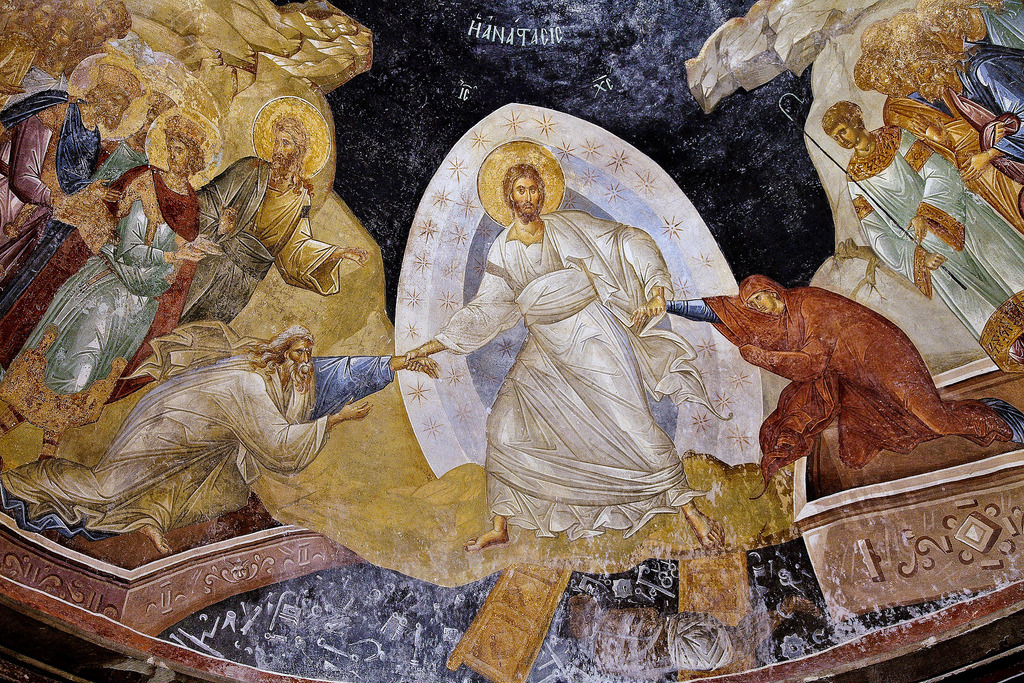 1024x683 Painting Of Anastasisresurrection In The Byzantine - Anastasis Painting