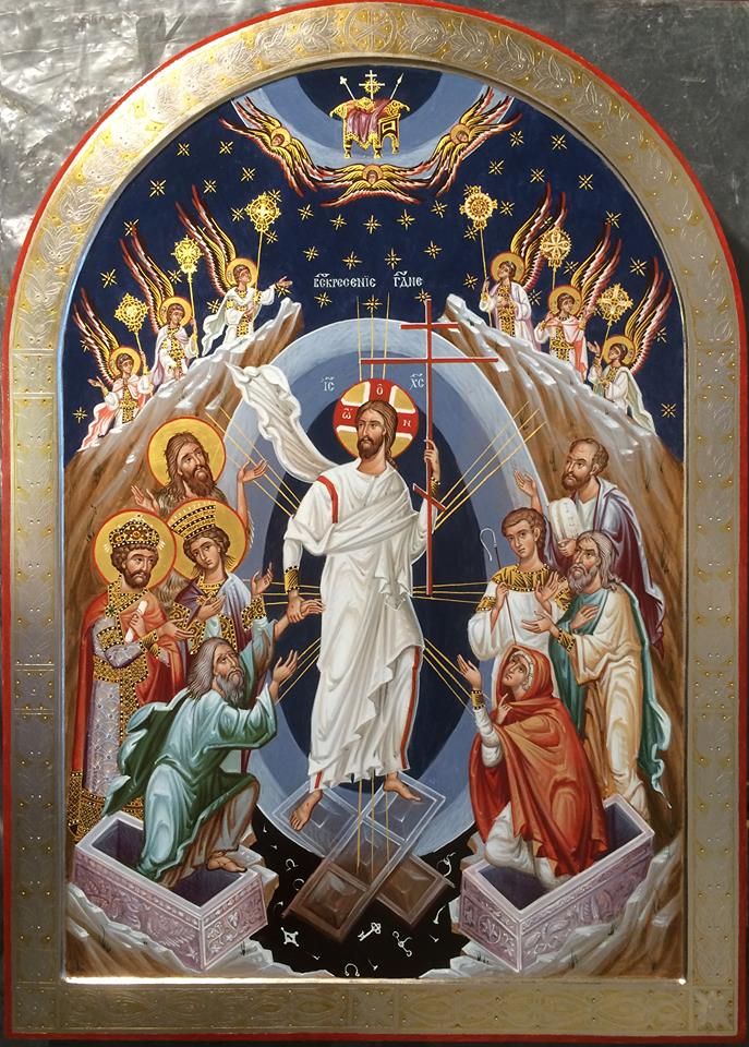 687x960 Viktor Dovnar Anastasis Et Icons - Anastasis Painting