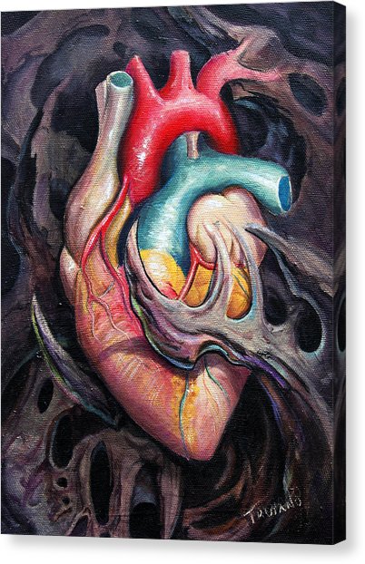 402x622 Bio Heart Painting By Matt Truiano - Anatomical Heart Painting