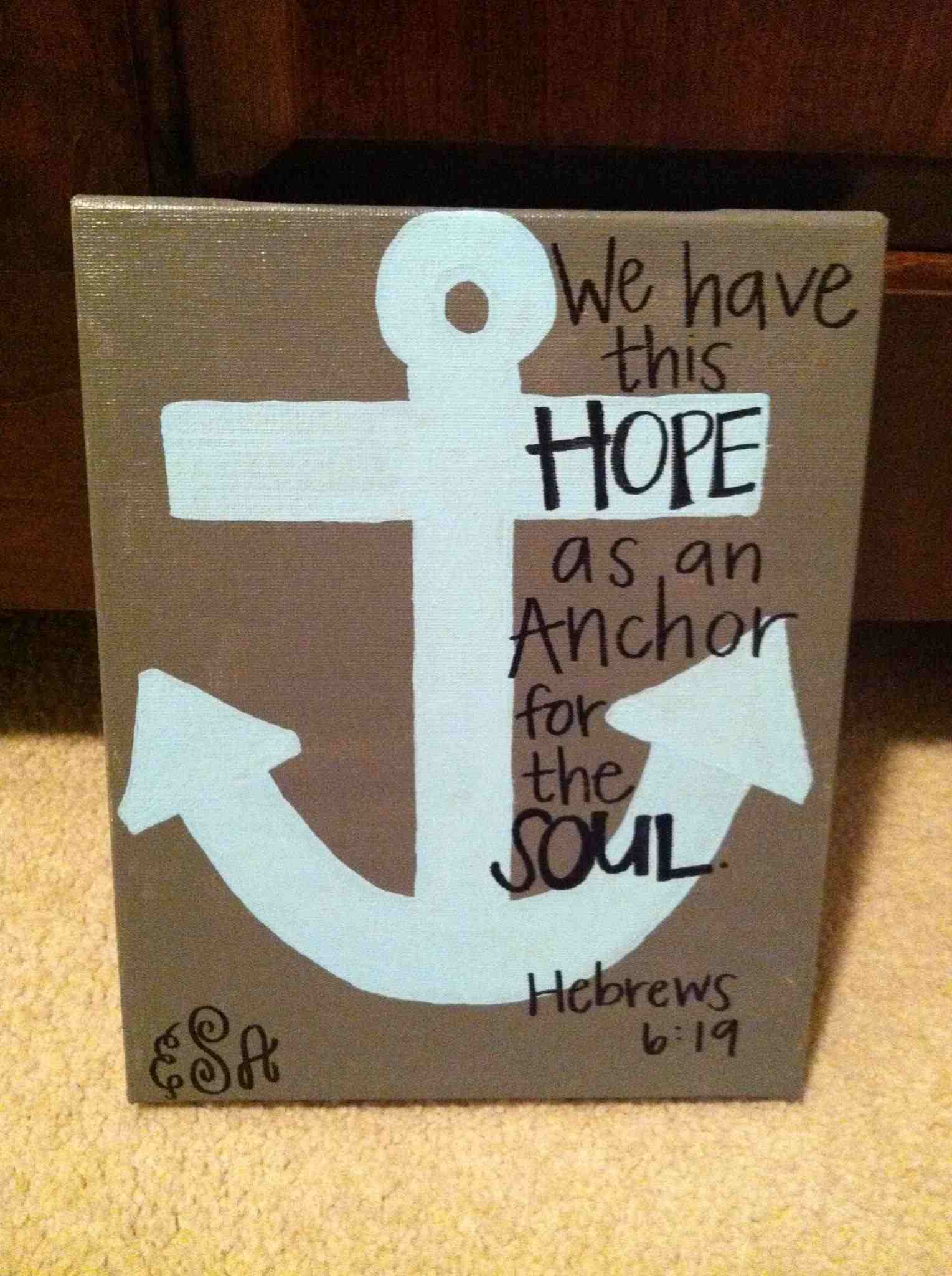 1529x2048 Canvas Painting My Favorite Scripture Rhcouk Anchor - Anchor Canvas Painting