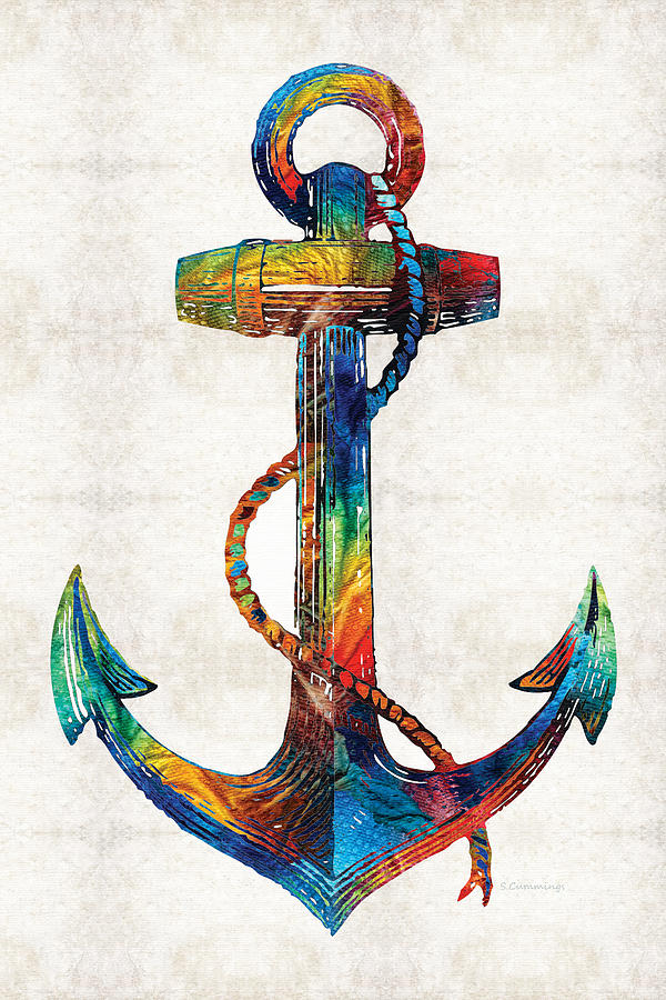 600x900 Nautical Anchor Art - Anchor Painting