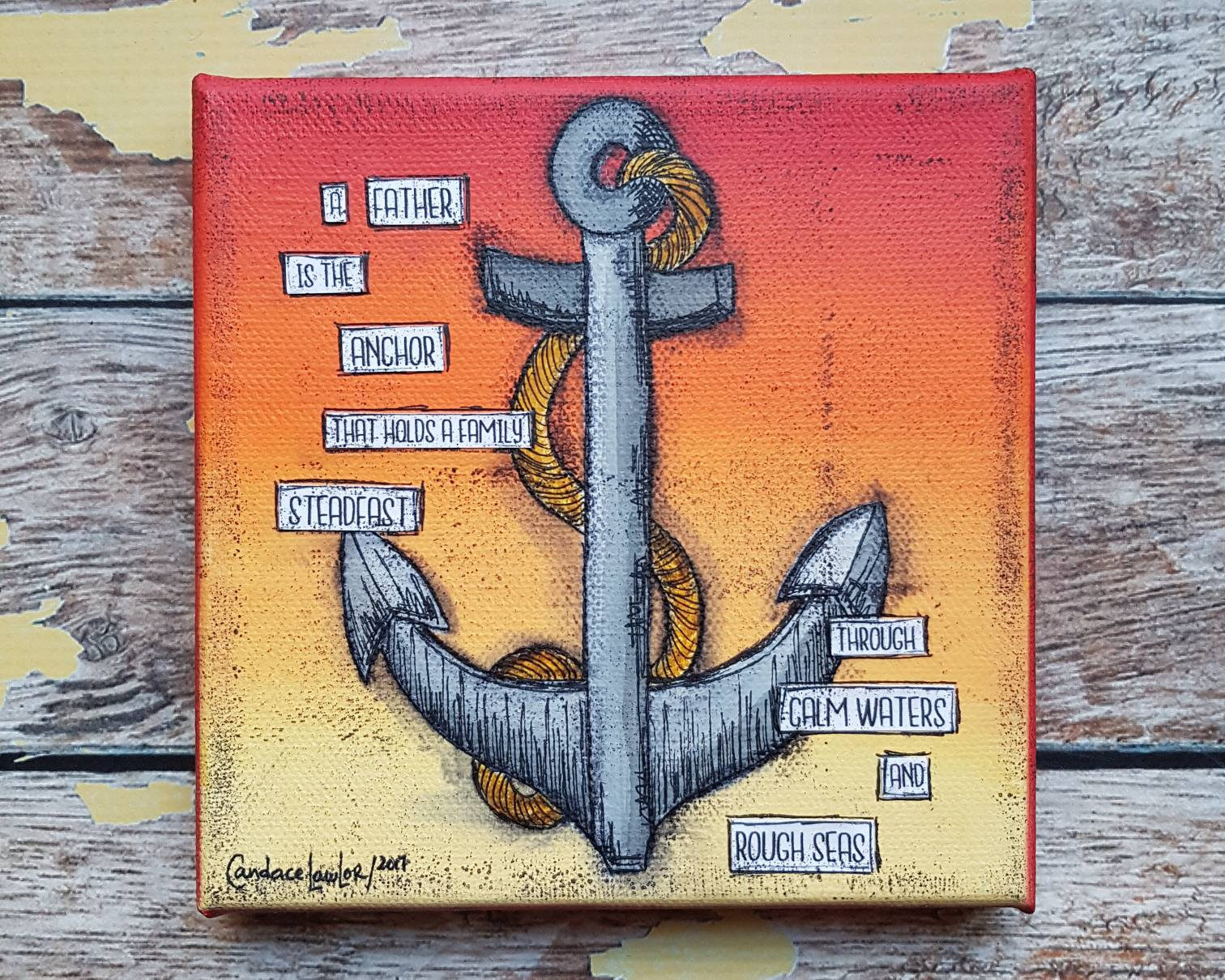 1512x1210 Anchor Canvas Art Nautical Art Coastal Painting Ocean Art - Anchor Painting