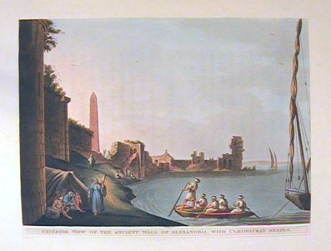 475x361 Exterior View Of The Ancient Wall Of Alexandria, With Cleopatra'S - Ancient Alexandria Egypt Painting