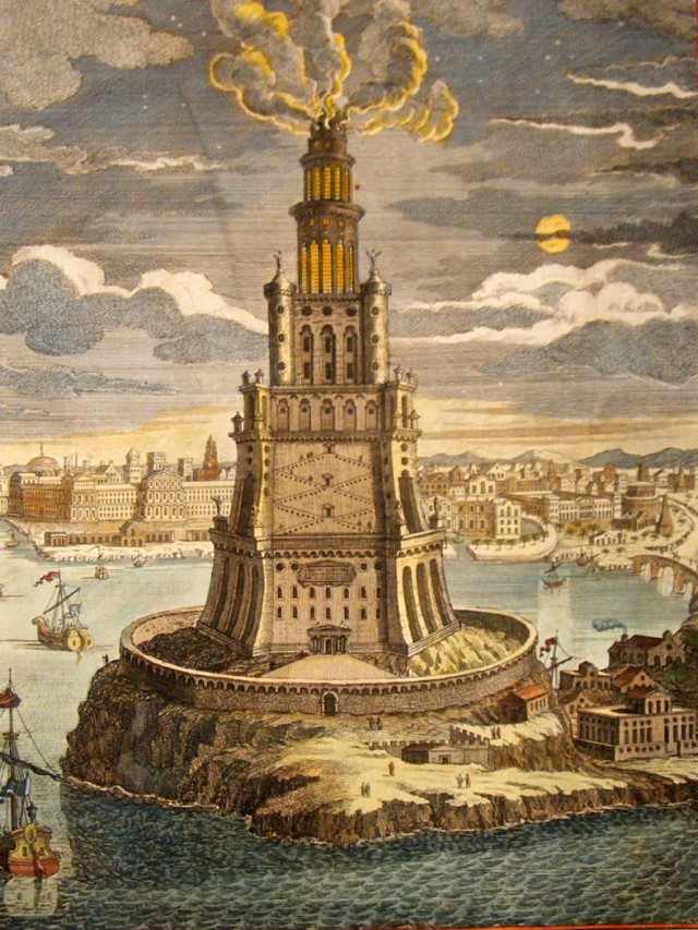 640x853 Replica Lighthouse Of Alexandria Set To Be Built - Ancient Alexandria Egypt Painting