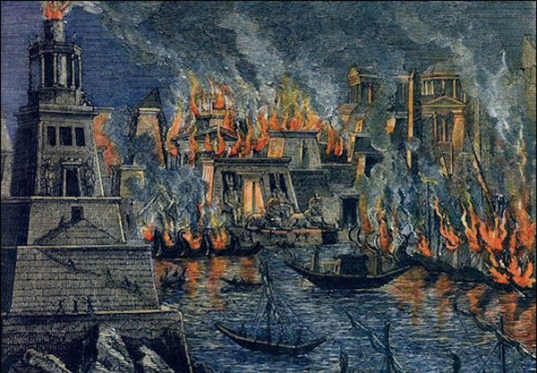 600x417 The Destruction Of The Great Library Of Alexandria Ancient Origins - Ancient Alexandria Egypt Painting
