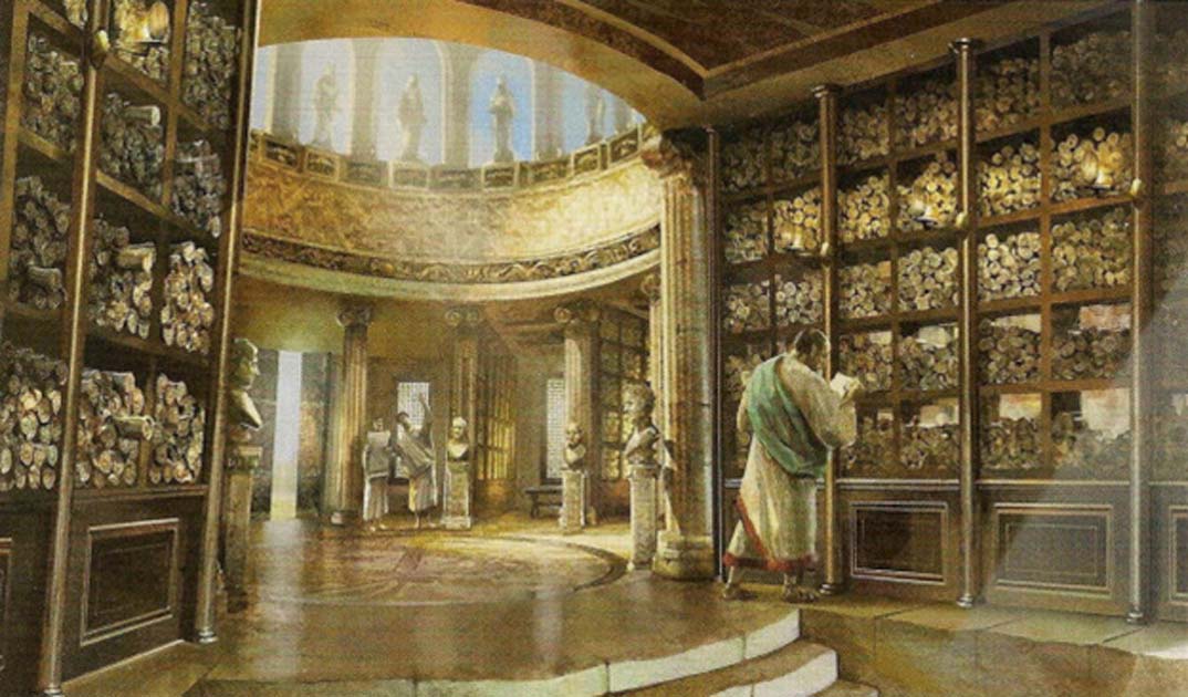 1074x630 What Treasures Were Lost In The Destruction Of The Great Musaeum - Ancient Alexandria Egypt Painting