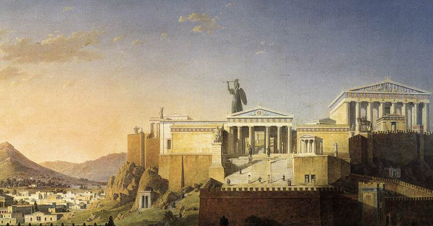 1500x785 Historian's Hut Did You Know Mountain That Gave - Ancient Athens Painting