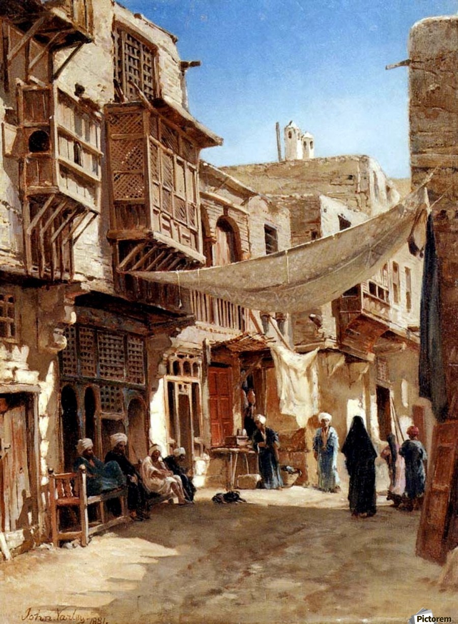 900x1226 Mosques, Egypt And Damascus - Ancient Damascus Painting