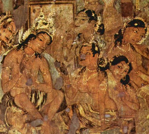 500x450 Ancient Hindu Paintings Ancient Hindu Cave Paintings Of Women - Ancient Indian Painting