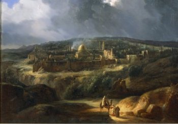 350x244 Middle East Facts Jerusalem History - Ancient Jerusalem Painting