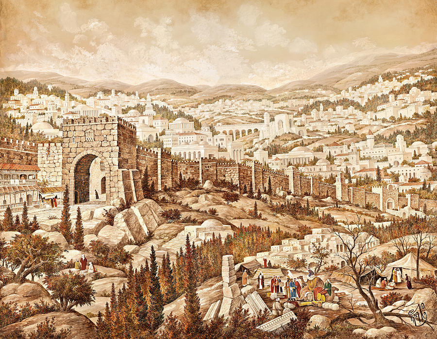 900x699 The Old City Of Jerusalem Paintings Fine Art America - Ancient Jerusalem Painting