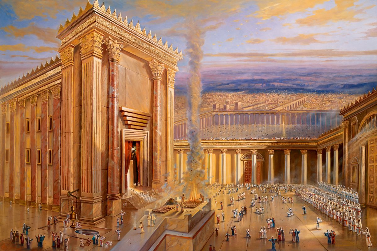 1200x800 The Second Holy Temple In Jerusalem - Ancient Jerusalem Painting
