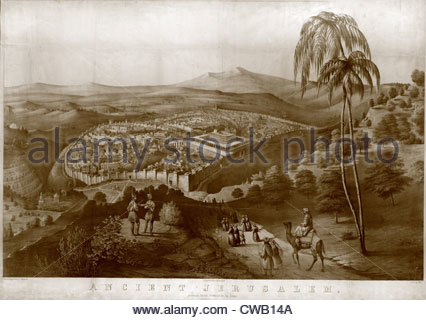 426x320 Ancient Jerusalem, Before Destruction By Titus, Painting By James - Ancient Jerusalem Painting