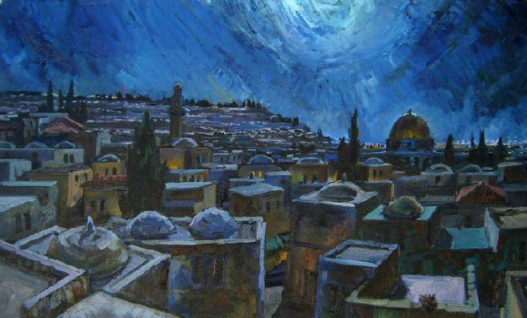 750x453 Artdealer - Ancient Jerusalem Painting
