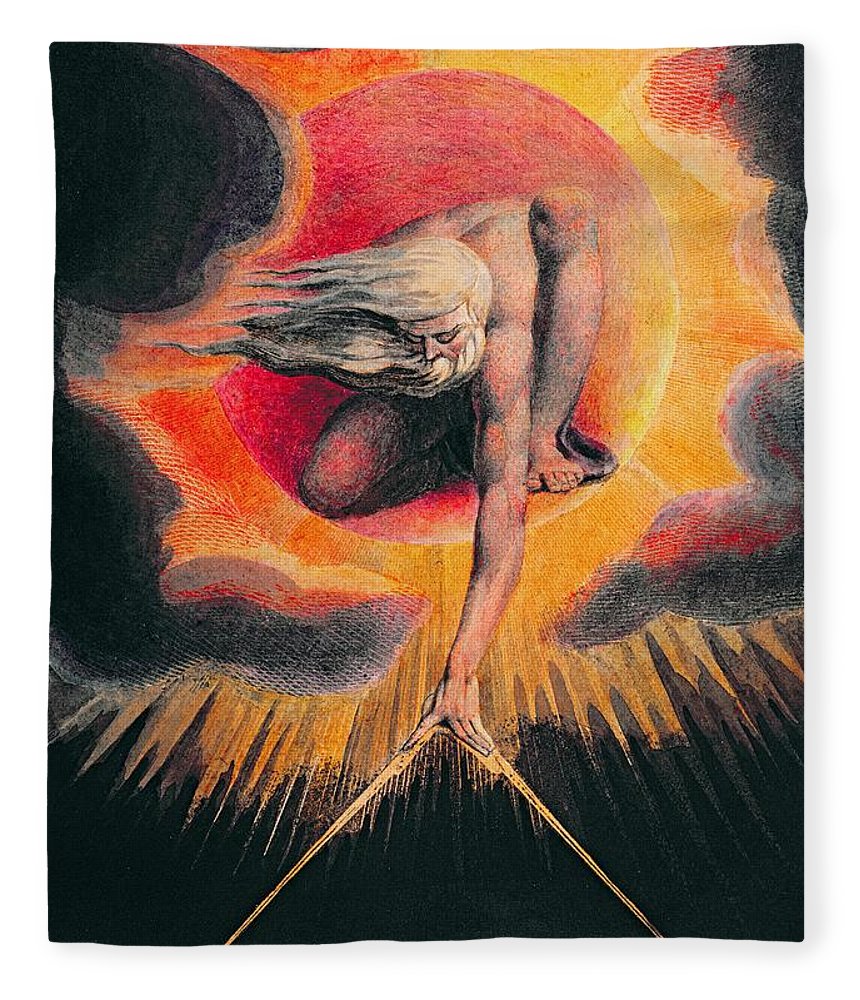860x1000 The Ancient Of Days Fleece Blanket For Sale By William Blake - Ancient Of Days Painting
