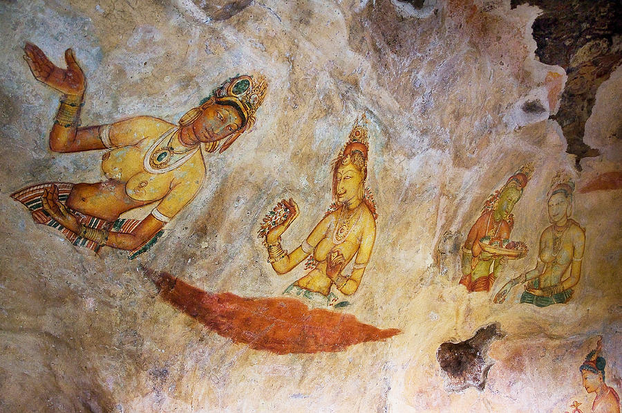 900x597 Ancient Cave Painting In Sigiriya. Sri Lanka Photograph By Jenny - Ancient Painting