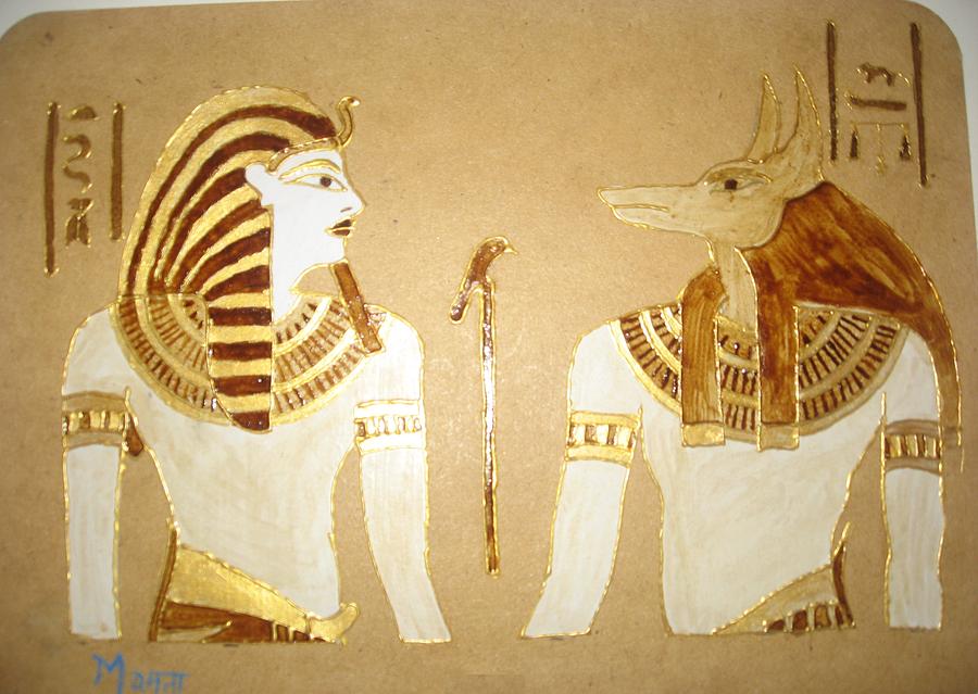 900x639 Ancient Egyptian Gods Painting By Mamta Manglani - Ancient Painting