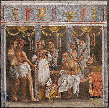 376x371 Theatre - Ancient Roman Art Painting