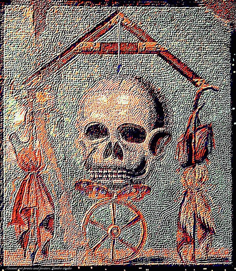 783x900 Ancient Roman Mosaic Painting By Larry Lamb - Ancient Roman Art Painting