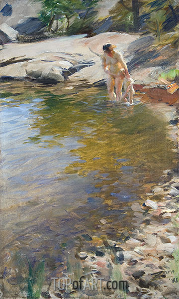 360x600 Morning Toilet (With His Mother) Anders Zorn Painting 16817 - Anders Zorn Painting