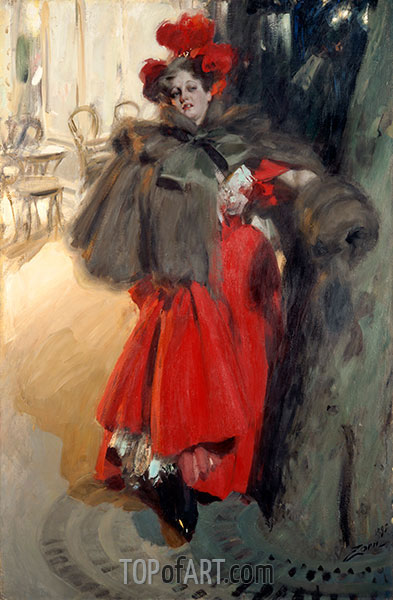 393x600 Night Effect Anders Zorn Painting Reproduction 16823 Topofart - Anders Zorn Painting