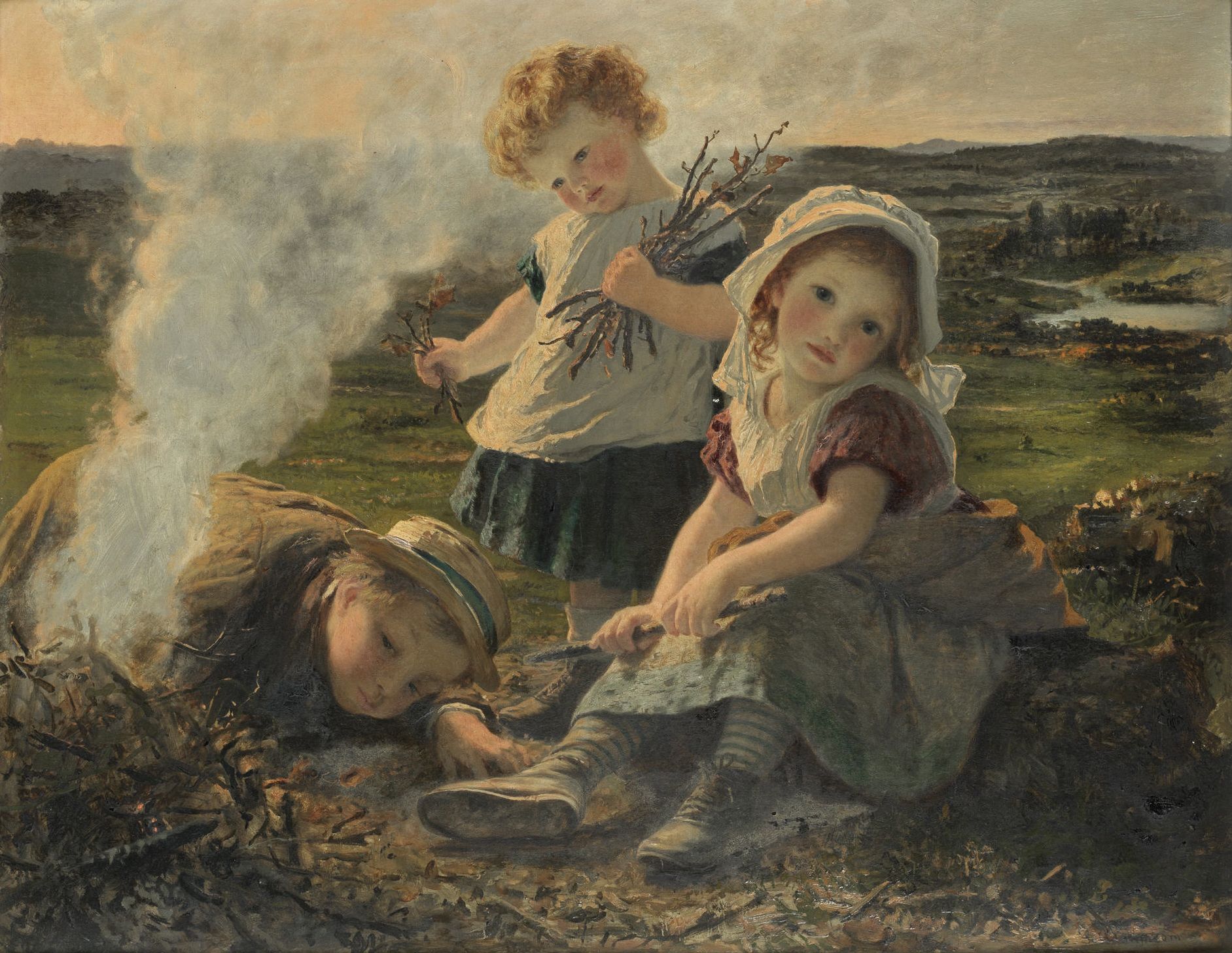 1883x1456 Sophie Andersen Paintings The Bonfire By Sophie Anderson Art - Andersen Painting