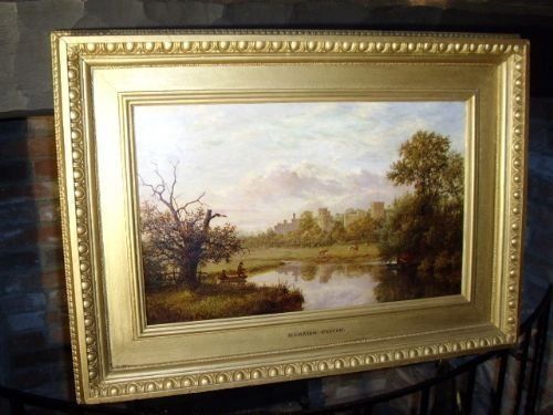 500x375 Warwick Castle Oil Painting By British Artist John Anderson Born - Anderson Artist Painting