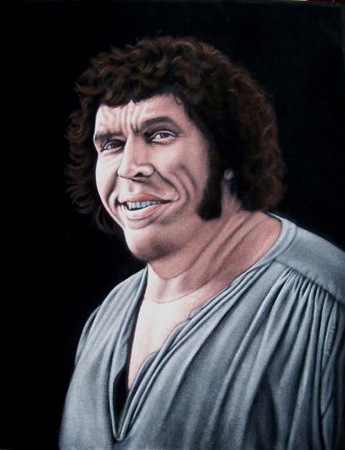 500x652 Sweet Velvet Painting Of Fezzik (Aka Andre The Giant) - Andre The Giant Painting