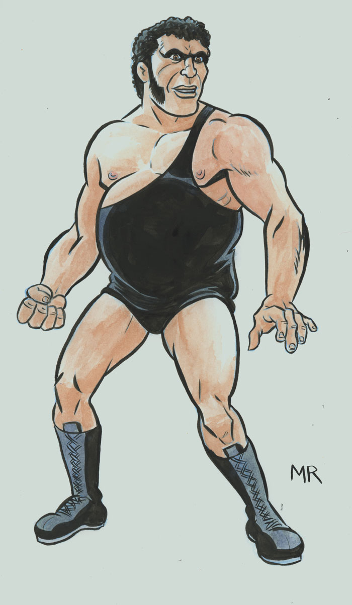 700x1204 Andre The Giant By Markrudolph - Andre The Giant Painting