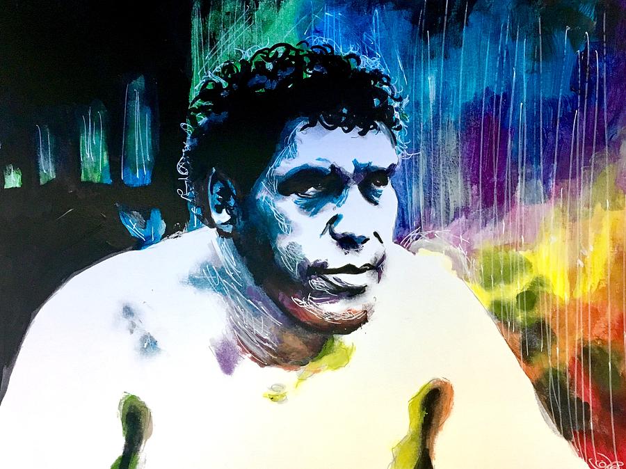 900x674 Andre The Giant Painting By Joel Tesch - Andre The Giant Painting