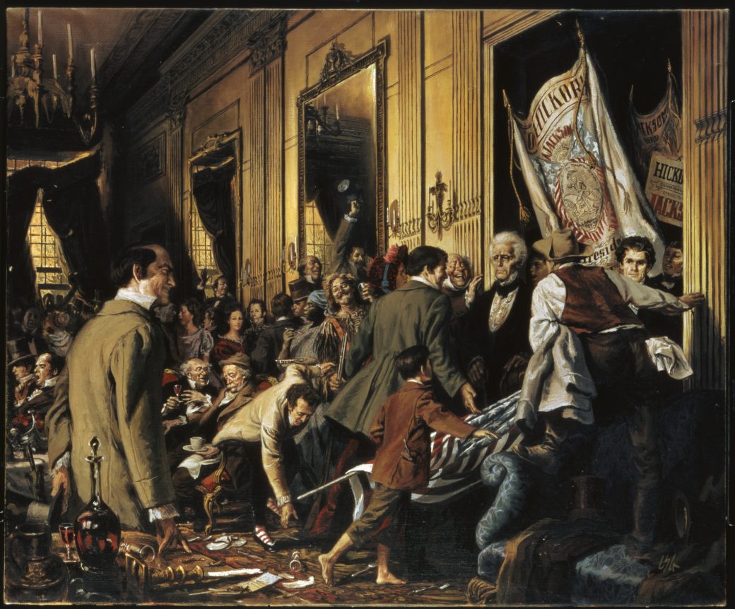1040x862 Painting Of Andrew Jackson's Rowdy Party - Andrew Jackson Painting