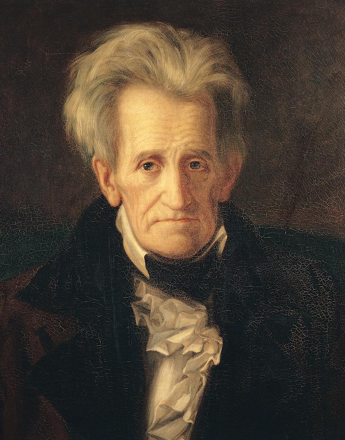 706x900 Portrait Of Andrew Jackson Painting By George Peter Alexander Healy - Andrew Jackson Painting