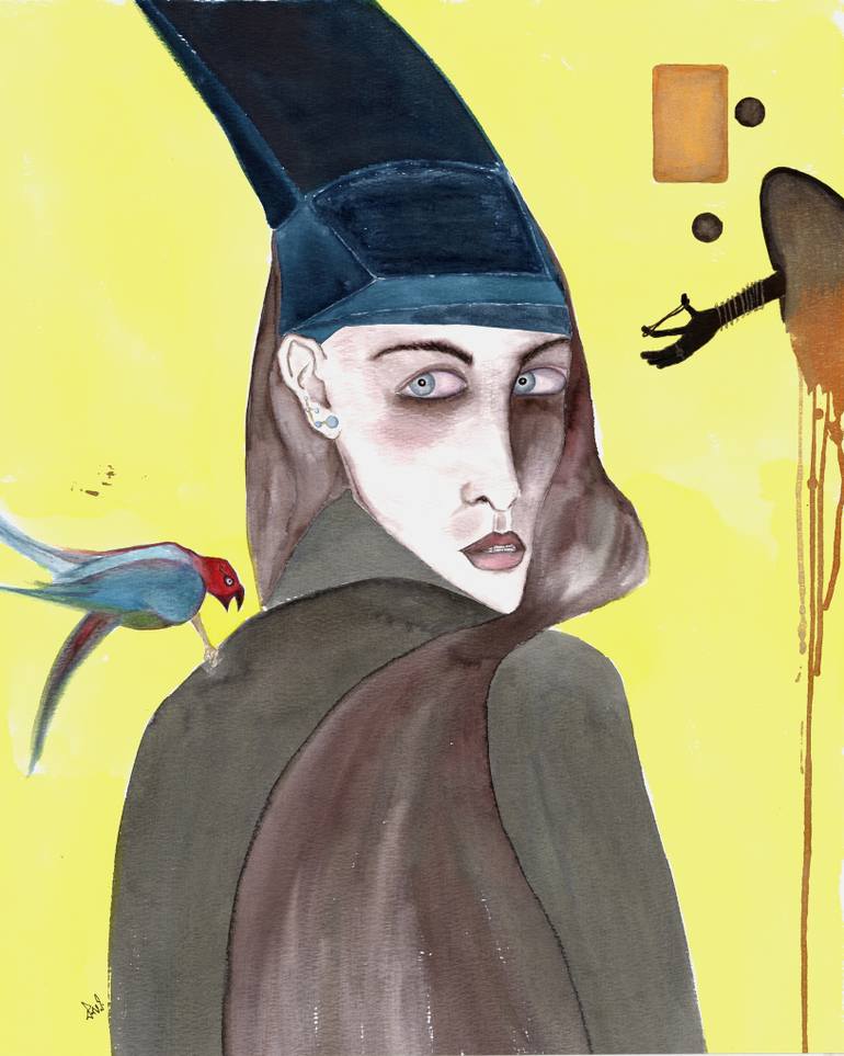 770x963 Saatchi Art Androgynous Priest Painting By Dora S - Androgynous Painting