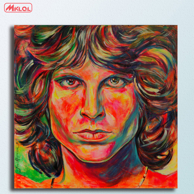 640x640 Fashion Jim Morrison Pop Art Oil Painting Wall Art Picture Paiting - Andy Warhol Jim Morrison Painting