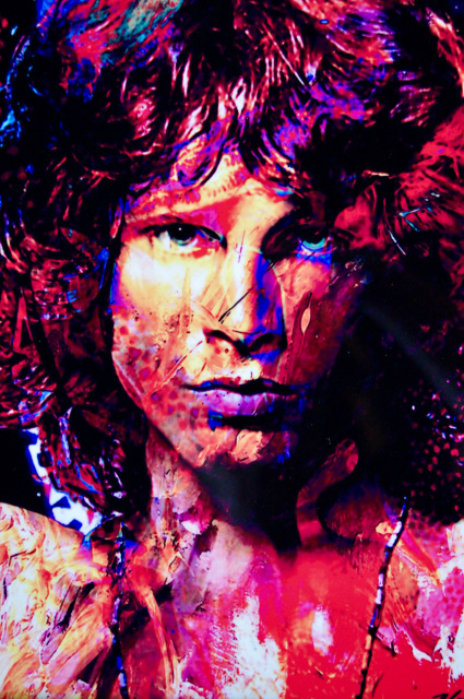 425x640 Framed Pop Art Paintings Amp Limited Edition Prints By Artist Mark Lewis - Andy Warhol Jim Morrison Painting