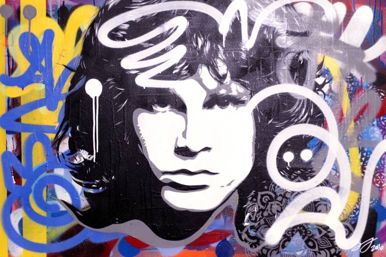 770x513 Saatchi Art Jim Morrison 2 (Of 3) Painting By Blake Jamieson - Andy Warhol Jim Morrison Painting