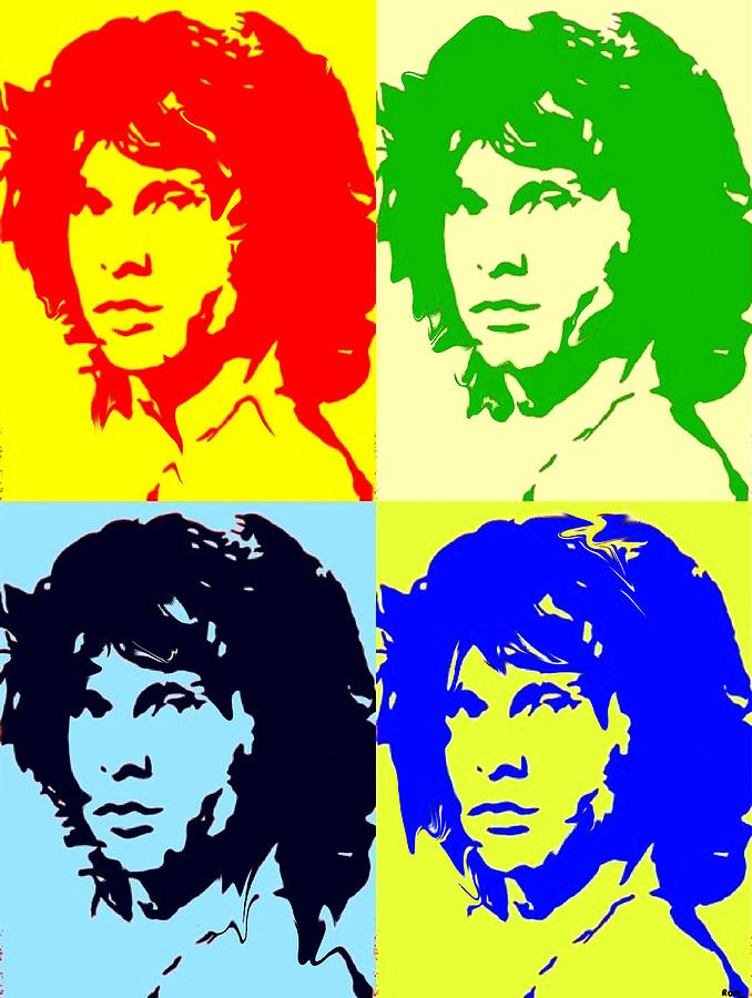 678x900 The Doors And Jimmy Painting By Robert Margetts - Andy Warhol Jim Morrison Painting