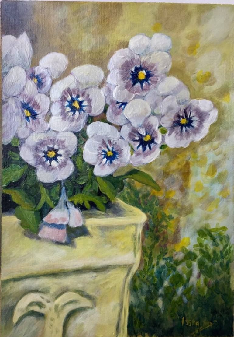 770x1107 Saatchi Art Anemone Flowers Painting By Issra Jaffar - Anemone Flower Painting
