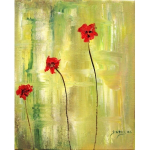 300x300 Anemone Flower Painting. Oil Painting Of Anemone Flowers Original - Anemone Flower Painting